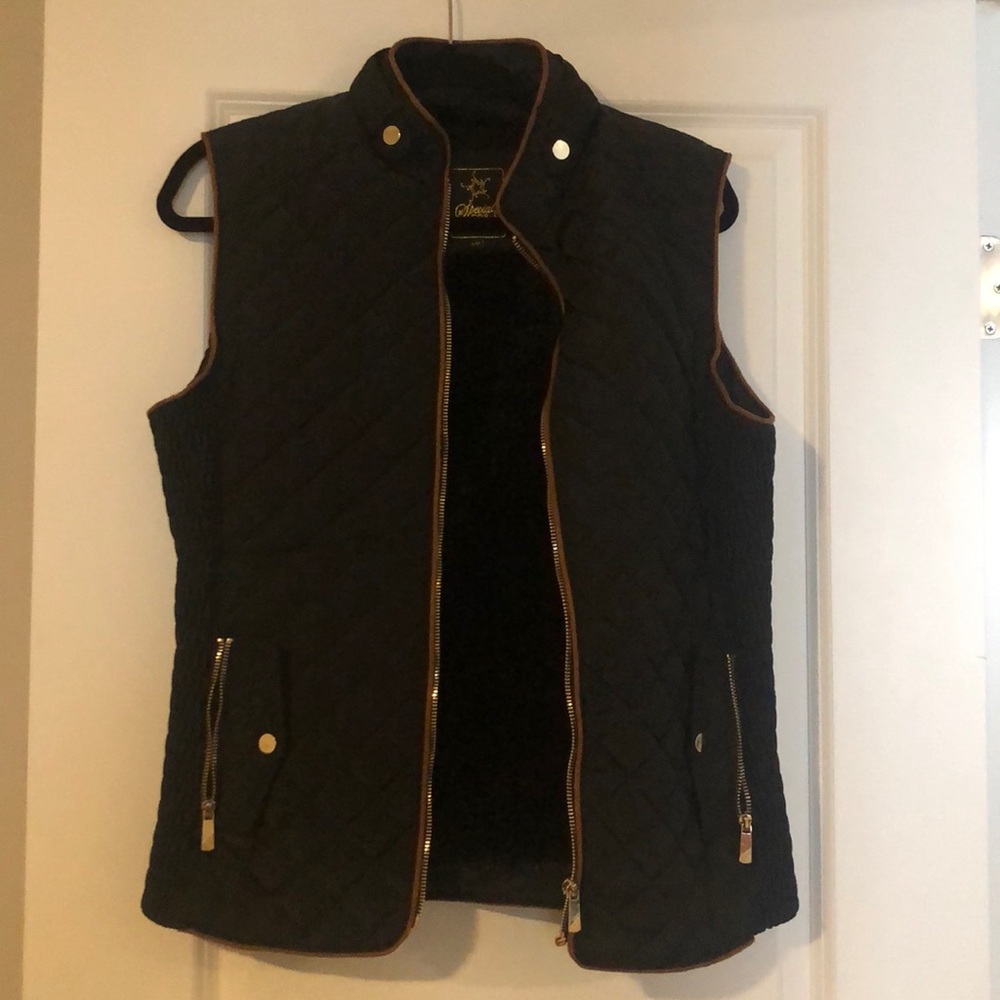 Black Quilted Vest